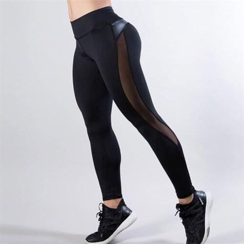 Fashion High Waist Leggins Hip Lifting Yoga Pants Women Sport Mesh Stitching Leggings Workout Running Fitness Yoga Pants Women