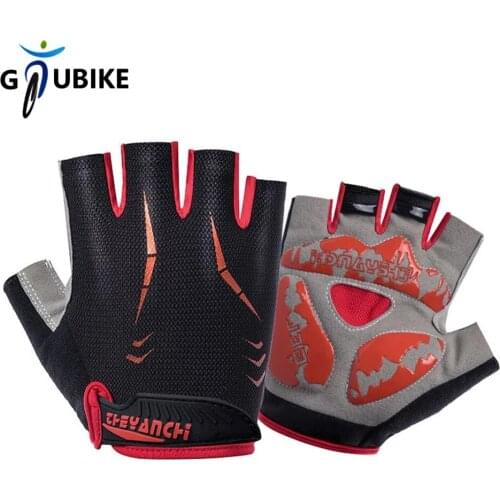 GTUBIKE Half-finger Anti-skid Professional Cycling Gloves Thickned Palmrest Sweat Towel Shock Absorbing Outdoor Riding Gloves