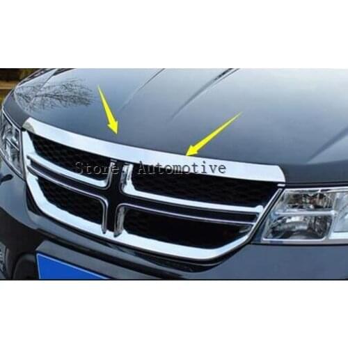New Style For Dodge Journey JCUV Fiat Freemont 2012 2013 2014 2015 Stainless Steel Front Gill Engine Lid cover Trim 1 Pcs