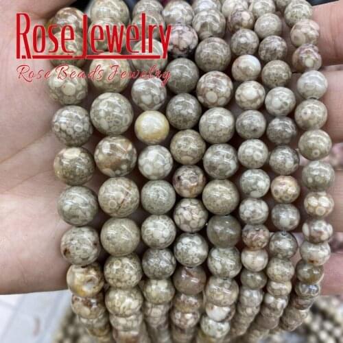 Wholesale Natural Gray Color Rain Jaspers Round Loose Beads 15" Strand 6 8 10 12mm For Jewelry Making DIY Bracelet Accessories