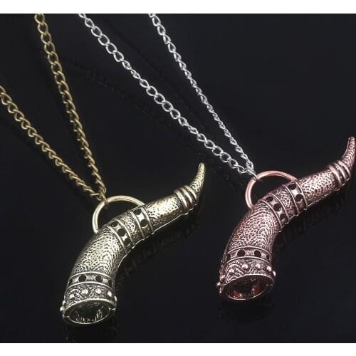 MIDY Game The Elder Scrolls Toig Horn Necklaces Morrowind Oblivion Amulet of Mara Metal Collar Necklace Cosplay Jewelry Gift
