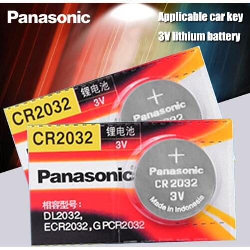 Panasonic Original 2pcs/lot cr 2032 Button Cell Batteries 3V Coin Lithium Battery For Watch Remote Control Calculator cr2032