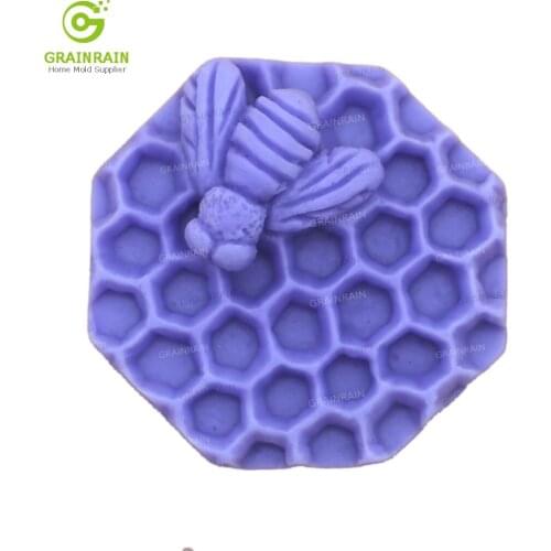 Grainrain BEE AND HIVE Silicone Molds Soap Mold Candle Mould Soap making Tools Diy Craft