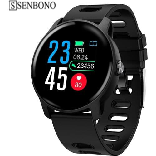 SENBONO Men Smart Watch S08 IP68 Waterproof Fitness Tracker Heart Rate monitor Smartwatch Women Clock for android IOS Phone