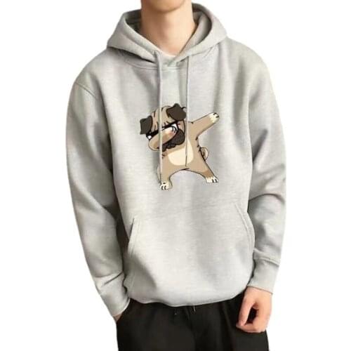 2021 Autumn and Winter New Couple Sweaters Interesting Animal Long-sleeved Plus Velvet Hoodie Sports Loose Pullover