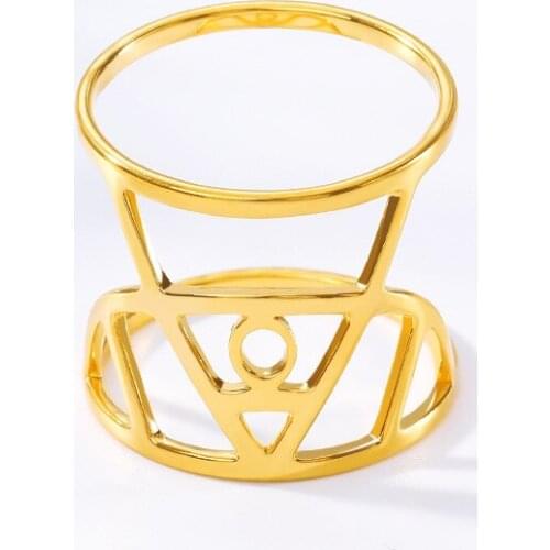 Hollows Evil Eye Rings For Women Men Trendy Stainless Steel Mujer Bijoux Trendy Minimalism Jewelry Blessing Gift 2020