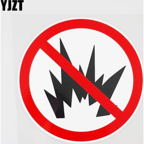 YJZT 12.1CMX12.1CM Prohibition Sign PVC Decal Superior Quality Car Sticker Graphical 11B-0261