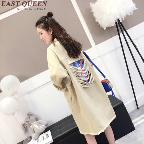 Feminine blouse Outerwear & Coats modern design long ripped destroyed teenager clothes streetwear punk harajuku blouse AA3483 a