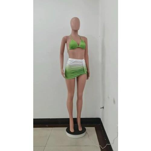 Women Two Piece Swimsuits Sets Bikinis Bathing Suits Swimwear Sexy Casual Girl Plus Size Dresses 2 Piece Skirt Set