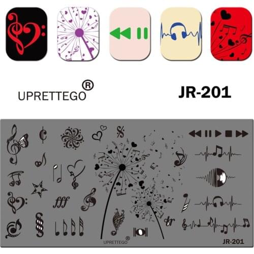 2019 Stainless Steel Stamping Plate Template Dandelion Blow Ball Panda Moon Angel Yin Yang Easter Alien Nail Tool JR201-210