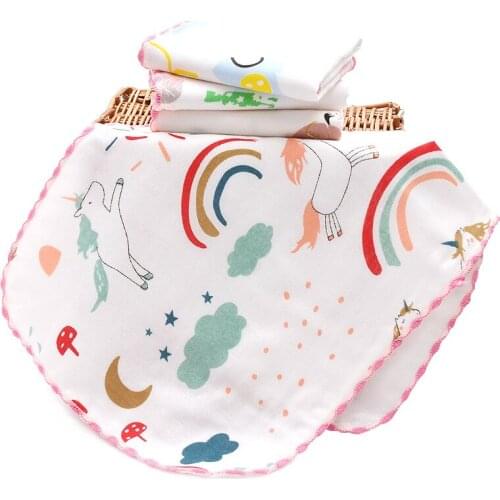 5pcs/Set 25x50cm Gauze Cotton Baby Towel 4-layers Childrens Bath Towel Newborns Handkerchief Wipe