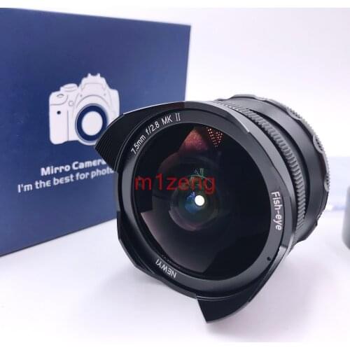 7.5mm F2.8 Movie Fisheye Lens Wide Angle for Sony a7 a9 A6500 A7R fuji xt20 xe3 xa2 m43 em1 em5 gh5 gf6 canon eosm camera