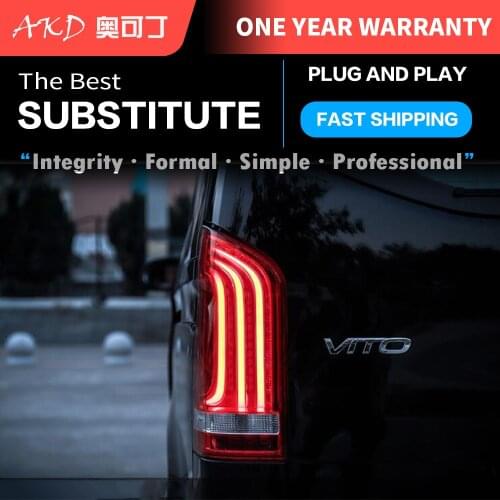 AKD tuning cars Tail lights For Mercedes-Benz VITO V250 V260 V260L Taillights LED DRL Running lights Fog lights Rear park