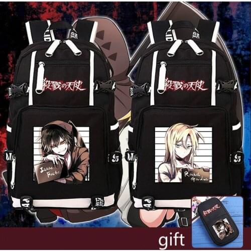 Anime Angels of Death Cosplay Zack Ray Canvas Backpack School Bag Laptop Teenagers Student Printing Rucksack Travel Fashion Gift