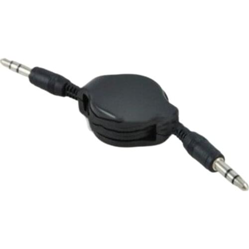 Car 3.5mm Plug Male to Aux Stereo Retractable Cable Cord For iPod MP3 K3NB