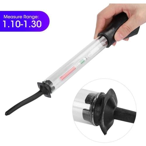 Battery Hydrometer 1.10-1.30 Measuring Zone Practical Densitometer Electro-hydraulic Density Meter For Acid Or Alkaline Batterie