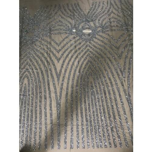 Glitter Tulle Lace Fabric African L-18883 Mesh Net Lace Fabric High Quality