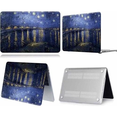 Boat In Lack Paint Pattern Anti-slip Laptop Case For Apple Macbook 12/Air 11 13 A2337/Pro 13(A2251 A2289) 15 16 /Pro 13 A2338