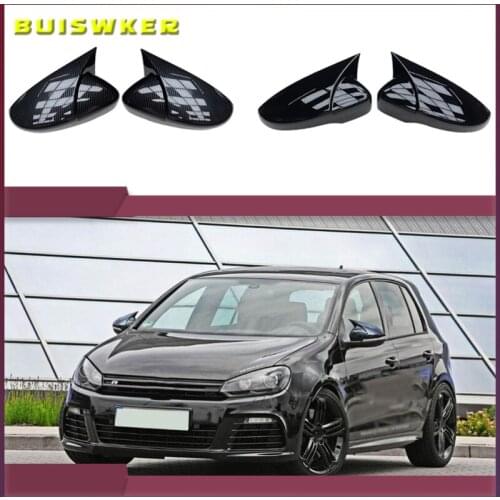 For Scirocco PASSAT Beetle 2009-2018 Black Door Side Wing Rearview Mirror Ox Horn Cover Cap Car Accessories