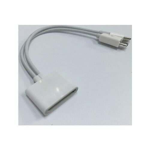 New 10cm Dock 30Pin Female to Micro USB+8Pin Male Cable for Android And IOS Phone 5 5S 6 PAD 4 POD