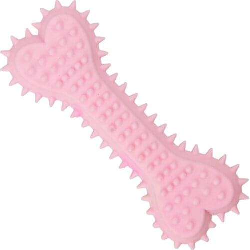 Dog Bone Teething Toy Bite-Proof Rubber Dog Chewing Toy Bone Toy For Puppies Bite Resistant Pet Supplies Dog Bone Teething Toy