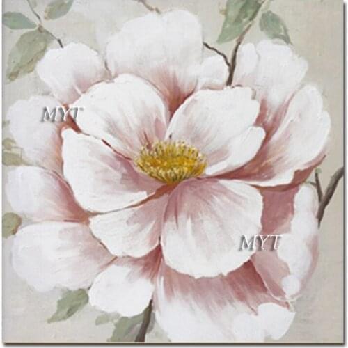 100% Hand-painted Lotus Flower Canvas Picture Oil Painting No Frame Knife Wall Decorative Floral Art On Canvas Modern Home Decor