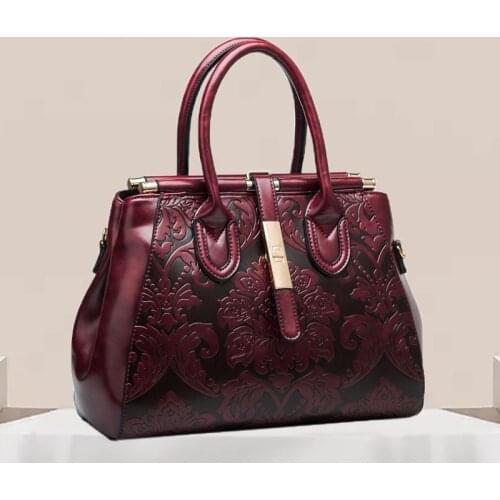 Leather Fashionable Elegant China Brand Cowhide Womens Handbags High Quality Luxury Personality Shoulder Bags