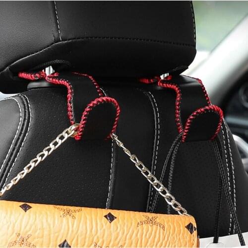 Car Seat Back Leather Headrest Hooks Hanger Holder Hook for Bag Purse Cloth