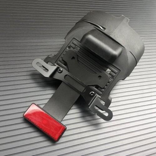 Motorcycle Black 12V Rear Fender Mount License Plate LED Light For Harley Sportster XL 883 1200 48 04-14 Motorcycle Tail Light