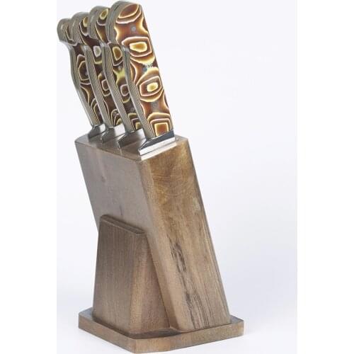 100% Handmade 4 Piece Knife Sets with Stand