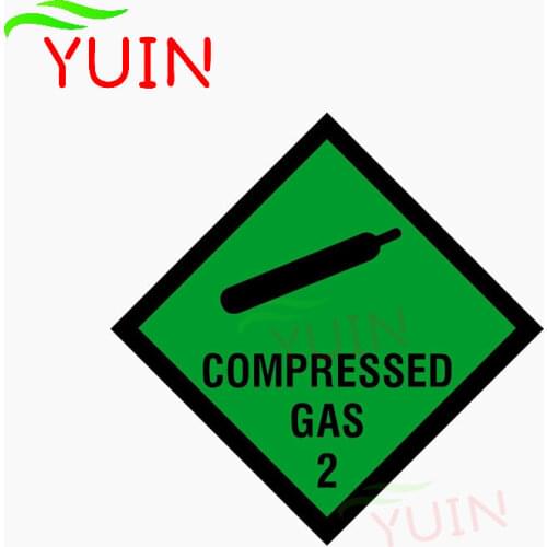 Personality COMPRESSED GAS Graphic Logo Car Sticker Fashion Decoration Accessories Motorcycle Waterproof Sunscreen Decal 10*10cm