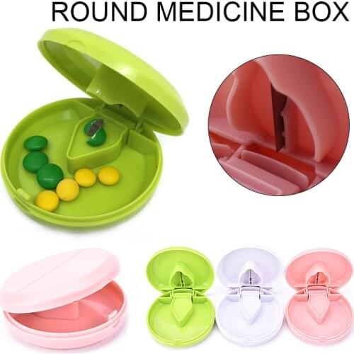 Portable Mini Smal Pill Cutter Splitter Divide Storage Case Medicine Cut Compartment Box Holder Pill Splitters