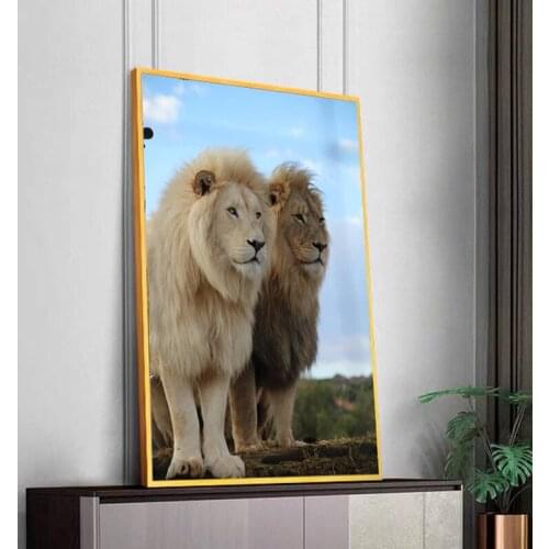 Modern Realistic Lion Lion King Animal Poster Mural Family Bedroom Childrens Room Wall Decoration Canvas Art (frameless)