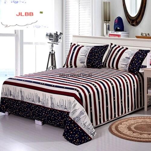 Bed Sheet+2Pcs Pillow Cases 2019 Decor Home Textile Bedding Coverlet Flat Sheet Flower Bed Cover Bed Sheet Soft Warm Bed sheets