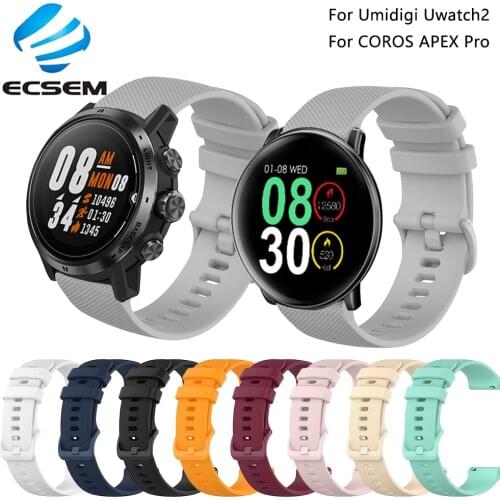Wrist Strap For COROS APEX Pro Smartwatch Wristband for UMIDIGI Uwatch 2 silicone sport Replacement soft Band bracelet loop belt