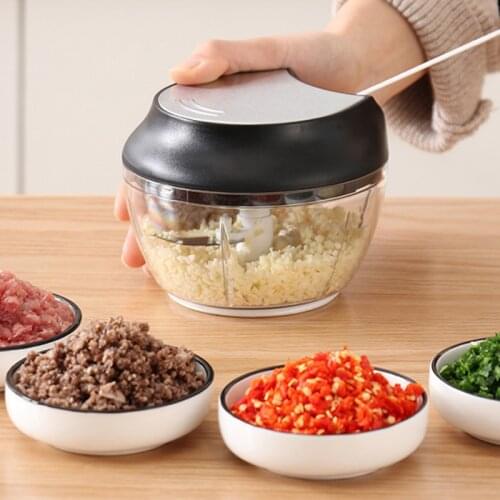High Quality Manual Food Vegetable Fruit Twist Shredder Multifunction Kitchen Gadgets Manual Meat Grinder Chopper Garlic Cutter