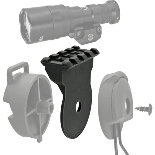 TCIHEADSET Tactical Mini Flashlight M300b, M600b Mounting Base Accessories for Tactical Headset COMTAC I II III ARC Rail Adapter