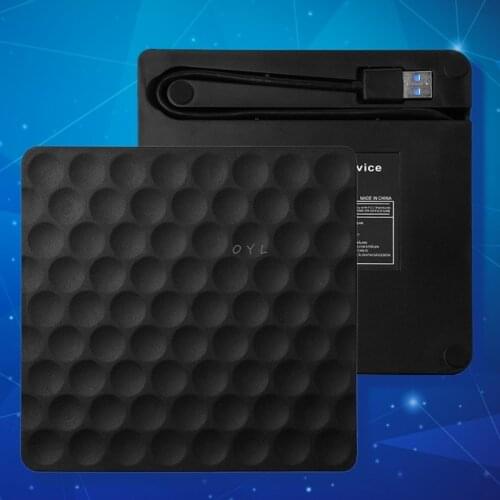 Ulra-slim USB 3.0 External CD DVD-RW Drive Rom Rewriter Burner Writer 5Gbps Date Transfer 14.8x14.2x1.8cm for Laptop Desktops