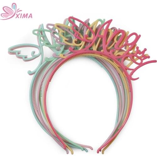 XIMA 12pcs/lot Cute Girls Angel Wings Bows Hairbands Lovely Hair Hoop Princess Plastic Headband Party Hair Accessories GHB048