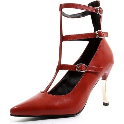 Big Size 9 10 11 12 13 14 15 16 17 ladies high heels women shoes woman pumps Pointed slippery Roman slippers