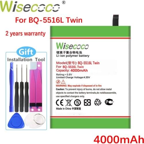 Wisecoco BQ 5516L 3000mAh New Battery For BQ 5516L BQ-5516L BQ5516L Phone high quality battery