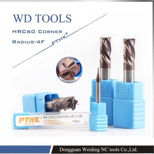 Free shipping 12mm hrc60,material Carbide corner radius EndMill 4 flute nano mills use for High-speed working