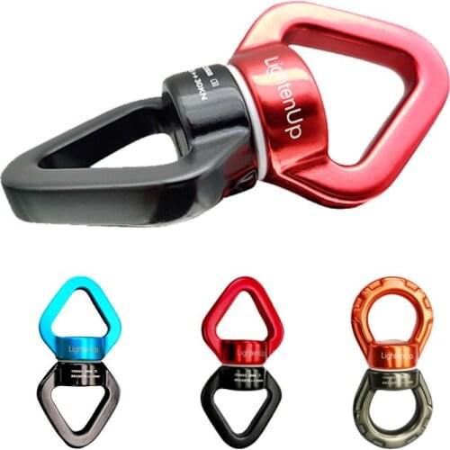 Safety Rotational Device Hanging Accessory for Rock Climbing, Hanging Hammock Rope Swivel Connector Black Blue Red Orange