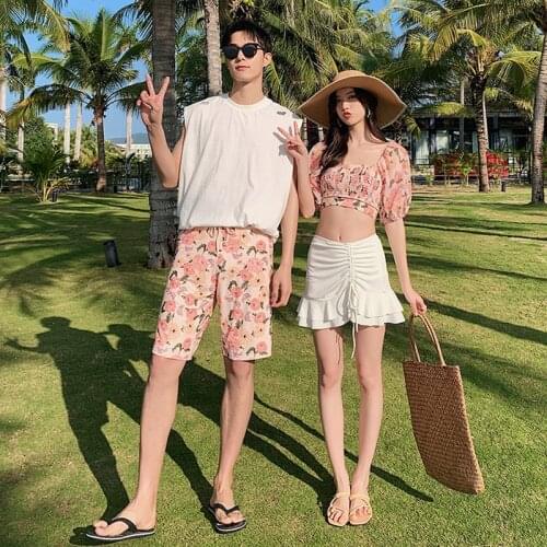 Bikini Push Up 2021 Surf Swimsuit For Women Summer Trikini Two Piece Bathing Suit New Split Men Beach Print Polyester Sierra