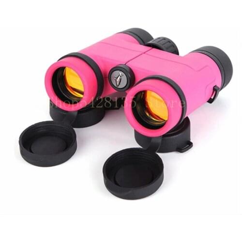 Binoculars HD 8X30 Plastic Telescope Children Colorful Telescope for Kids Fixed Zoom Anti-skid Portable Gifts Toys