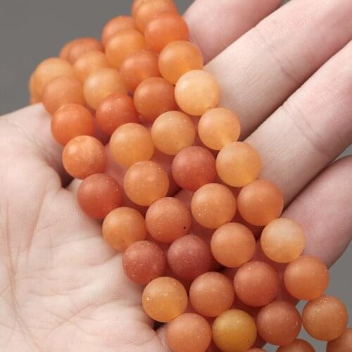 8mm Natural Faceted Red Aventurine Stone Beads Round Loose Spacer for Jewelry Making DIY Bracelet Handmade Jewelry Accessories