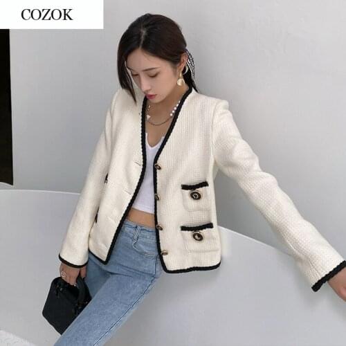 Женские твидовые пальто COZOK China At AliExpress
