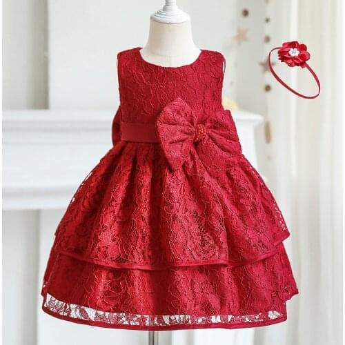 Baby Dress for Girl Tutu Cute Bow 1 Year Birthday Dress Outfits Party Wear Infant Lace Christening Gown Toddler Baby Frocks