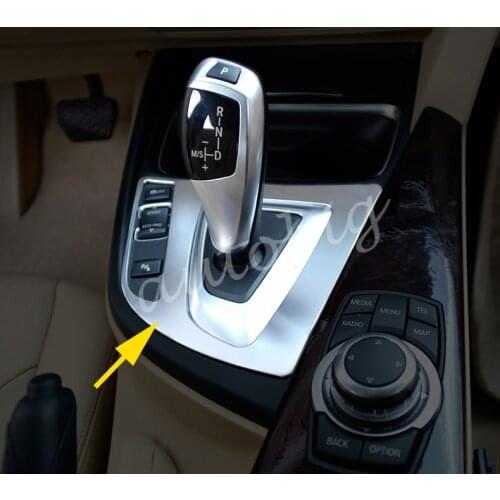 For BMW 3 4 Series F30 F31 F34 F32 F33 F36 Matte Chrome Interior Dashboard Gear Shift Panel Cover Overlay Accessories