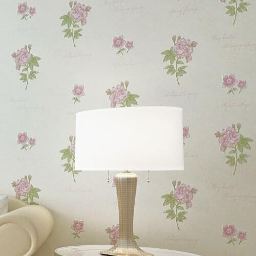 Beibehang European 3D three-dimensional pressure non-woven wallpaper warm pastoral bedroom living room bedroom wall background